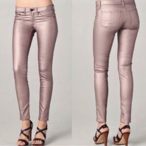 Rag & Bone Rose Metallic Legging Jeans